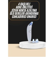 Siyah Nokta Temizleme Cihazı 4 Başlıklı Vakumlu Pilli Ölü Deri Arındırma
