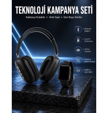 Boyun Bantlı Kulaklık ve 7 Kordonlu Yeni Nesil Akıllı Saat Kampanyası Yüksek Ses Kaliteli