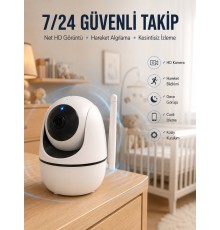 Akıllı Güvenlik Kamerası HD Görüntü Kalitesi Hareket Algılama Wifi Kamera Yeni Nesil