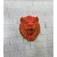 Gold Kırmızı Aslan Duvar Dekoru Asılabilir Hediyelik 3D Heykel 20x21 cm