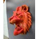 Gold Kırmızı Aslan Duvar Dekoru Asılabilir Hediyelik 3D Heykel 20x21 cm