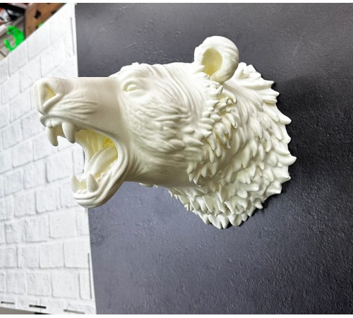 Özel Tasarım Beyaz Ayı Duvar Aksesuarı 3D Dekoratif Heykel 25x19 cm