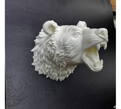 Özel Tasarım Beyaz Ayı Duvar Aksesuarı 3D Dekoratif Heykel 25x19 cm
