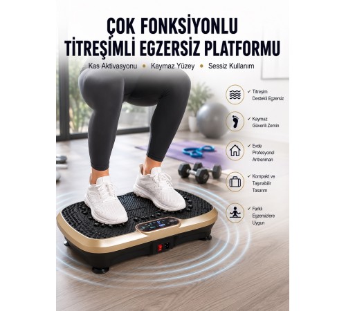 Evde Spor İçin Titreşimli Plate Fitness Platformu Yeni Nesil