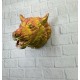 Gold Kurt Duvar Aksesuarı Asılabilir 3D Dekoratif Heykel 25x19 cm