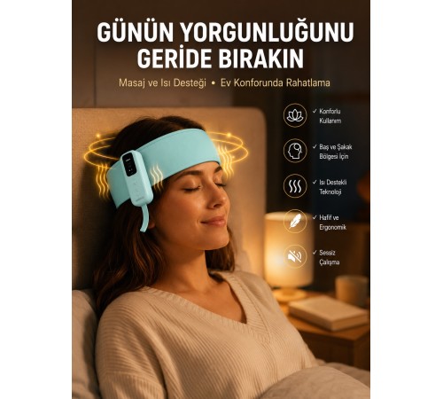 Sıkıştırmalı Baş Masaj Aleti Ev Tipi Konforlu Masaj Deneyimi Yeni Nesil