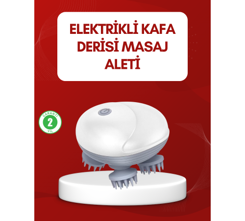Elektrikli Kafa Derisi Masaj Aleti Islak ve Kuru Kullanım