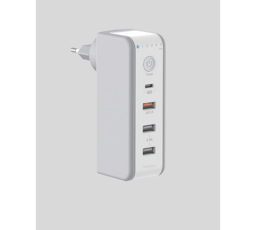 Hızlı Şarj Destekli Zaman Ayarlı USB Şarj Adaptörü