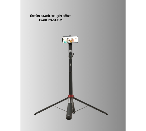 Ayarlanabilir Telefon Tripodu Selfie Stick Çok Açılı Çekim