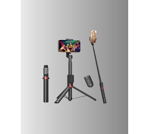 Dikey ve Yatay Çekim Destekli Selfie Stick Tripod