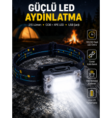 Taşınabilir Şarjlı LED Fener XPE95LM COB120LM Manyetik Gövde Yeni Nesil