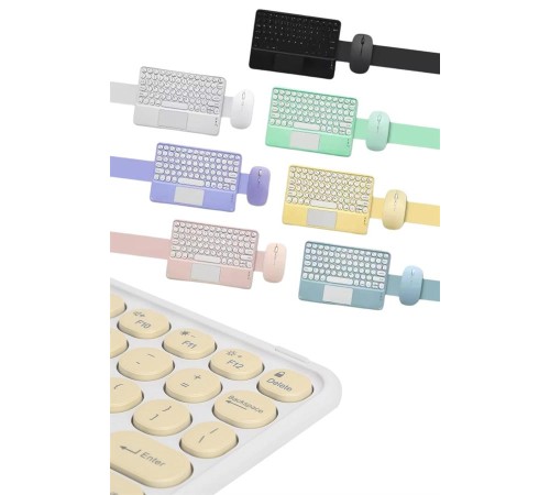 Bluetooth Touchpad Klavye 10.9 inch Kablosuz Wifi Q Klavye Slim