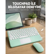 Profesyonel Wifi Q Klavye Bluetooth Klavye Touchpad 10.8 Inç Yeni Nesil