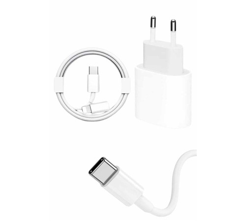 15/Pro/Pro Max 25W İOS Uyumlu Hızlı Şarj Aleti Adaptörlü Beyaz