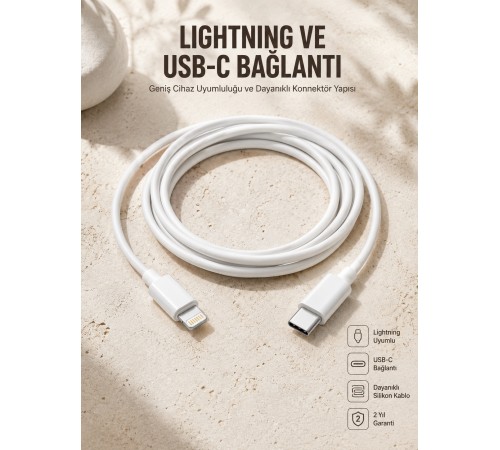 Type-C Ligtning 30W İOS Şarj Kablosu Hızlı Şarj Kablosu