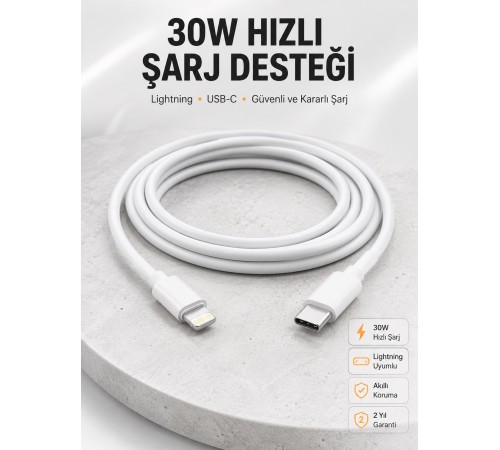 IOS Tüm Serilerle Uyumlu 30W Hızlı Şarj Aleti 11 12 13 14/Pro Max Mini Plus