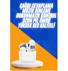 Yeni Nesil Bluetooth Kulaklık Beyaz Çağrı Cevaplayabilen Kablosuz