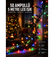 Karışık Renk Pilli Led Işık Çok Fonksiyonlu Enerji Tasarruflu 5 Metre