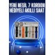 Akıllı Saat 7 Kordon Hediyeli Takvim Alarm Nabız Ölçer Bildirim Görme Sesli Görüşme