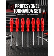 Profesyonel ve Günlük Kullanıma Uygun 7li Tornavida Seti