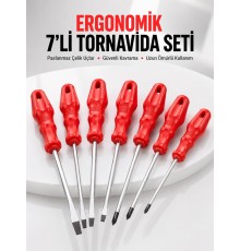 7li Tornavida Seti Düz ve Yıldız Uçlu Çok Amaçlı Kullanım