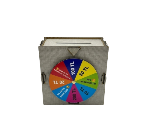 Eğlenceli Çark Mekanizmalı Tasarruf Kumbarası