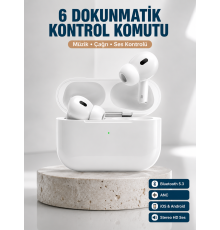 Yeni Nesil Pro Bluetooth Kulaklık Android ve İOS Uyumlu Dokunmatik Kontrol