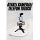 Telefon Tutucu Led Işıklı Kumandalı Mikrofon Telefon Vlog Video Kayıt