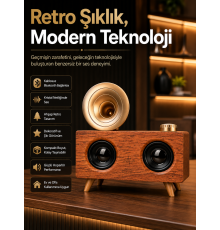 Gramafon Nostaljik Radyo Yüksek Ses Kalitesi USB TF Kart Aux