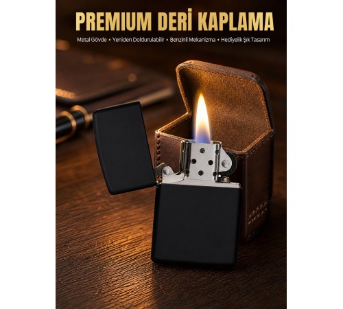 Çakmak Parlak Siyah Doldurulabilir Hedyelik Eşya