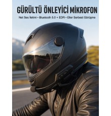 Yeni Nesil Dinleme Ve Konuşma Özellikli Intercom Kask Kulaklığı 5.0 Bluetooth