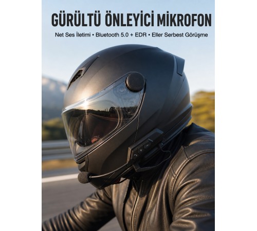 Yeni Nesil Dinleme Ve Konuşma Özellikli Intercom Kask Kulaklığı 5.0 Bluetooth