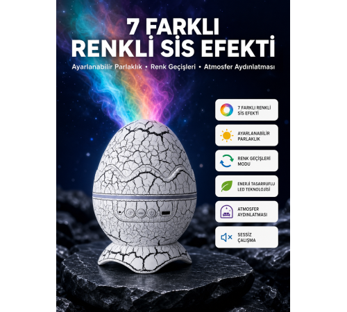 Yıldız Gökyüzü Efektli Çok Modlu Gece Işığı
