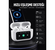Dokunmatik Ekranlı ANC/ENC Yeni Nesil Pro Bluetooth Kulaklık Dokunmatik Ekran Yeni Nesil