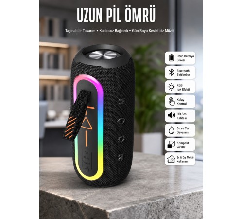 Bluetooth Hoparlör Uzun Pil Ömrü Taşınabilir Yüksek Ses Kaliteli