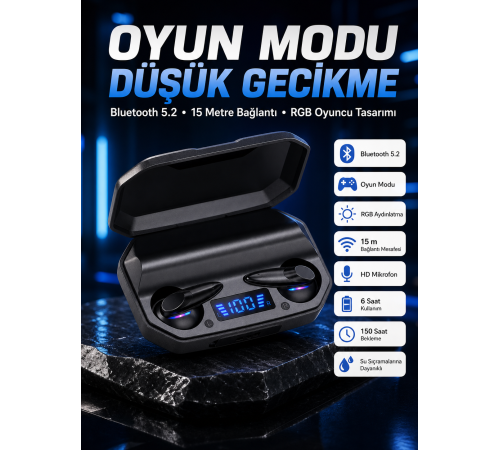 Çağrı Cevaplayabilen Akıllı Saat 5.2 Bluetooth Bağlantılı Kulaklık