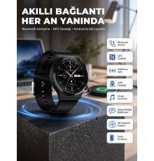 Akıllı Saat Yeni Nesil Üç Kordonlu Nabız Ölçer Çağrı Cevaplama