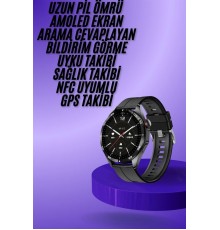 Amoled Ekran 3 Kordonlu Akıllı Saat 5.0 Bluetooth Bağlantılı Android ve İOS Uyumlu