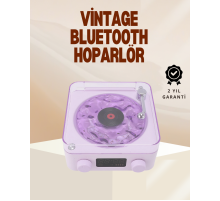 Retro Pikap Hoparlör – Şarjlı Kablosuz Projektör ve Gece Lambası