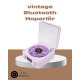 360° Sesli Kablosuz Hoparlör – Retro Tasarım ve Projektör Işığı