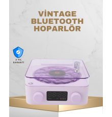 Retro Pikap Tasarımlı Bluetooth Hoparlör – Projektörlü Şarjlı Lamba