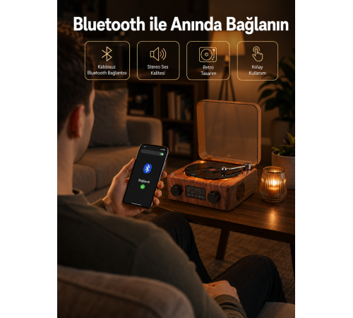 Saatli Gece Işıklı Hoparlör – Modern ve Vintage Tasarım Yeni Nesil
