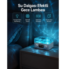 Stereo Sesli Gece Lambalı Bluetooth Hoparlör – Şık Vintage Tasarım