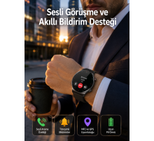 Akıllı Saat Adımsayar Nabız Ölçer Titreşim Özellikli Çağrı Cevaplama Sosyal Medya Yeni Nesil
