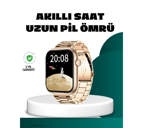 Bluetooth Arama Özellikli Akıllı Saat Uzun Pil Ömürlü