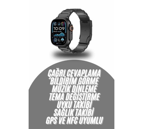 Akıllı Saat Arama Konuşma GPS ve NFC Özelliği 3 Kordonlu Amoled Ekran