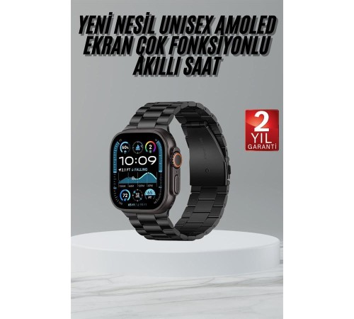 Ultra 3 Kordonlu Amoled Ekran Akıllı Saat Çok Fonksiyonlu Uyku ve Sağlık Takibi