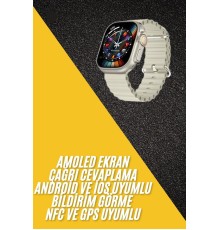 Akıllı Saat Kol Saati Android ve İOS Uyumlu Nabız Ölçer Sesli Asistan