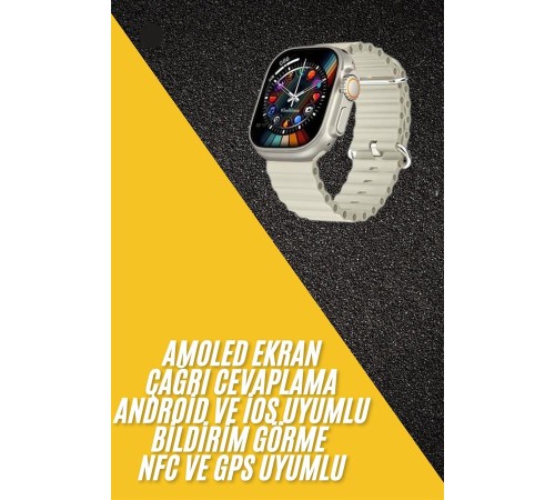 Akıllı Saat Kol Saati Android ve İOS Uyumlu Nabız Ölçer Sesli Asistan