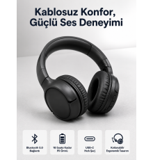 2025 Model Kulak Üstü Bluetooth Hoparlör ANC Özellikli